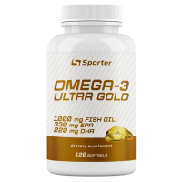 Омега 3 55% + Витамин Е, Sporter, Omega-3 Ultra Gold - 120 гель капс