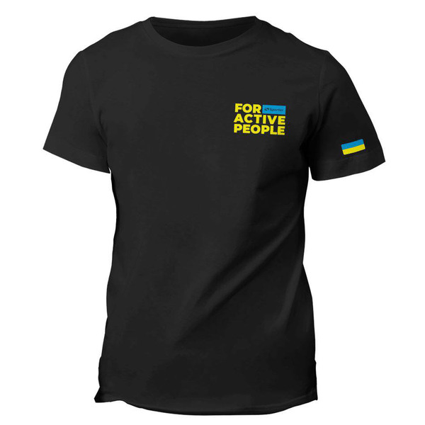 Чоловіча футболка для тренувань, SporterGYM, New Ukrainian logo з прапором