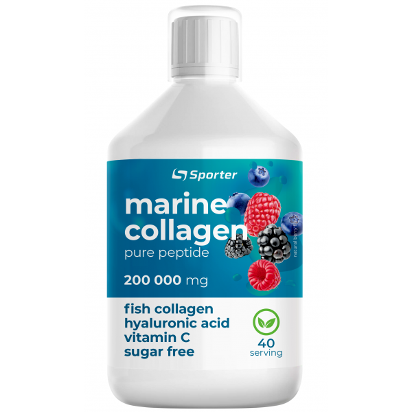 Рибний колаген + Гіалуронова кислота, Sporter, Collagen 200000 (fish) (sugar free) - 500 мл