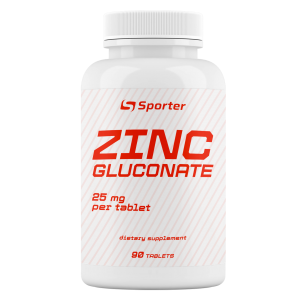 Цинк глюконат, Sporter, Zinc (Gluconate) 25 мг - 90 таб