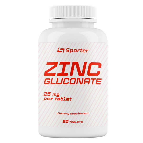 Цинк глюконат, Sporter, Zinc (Gluconate) 25 мг - 90 таб