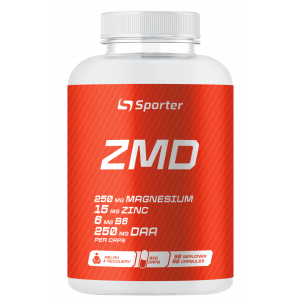 Цинк, Магний, Витамин В6  с Д-аспарагиновой кислотой, Sporter, ZMD - 90 капс