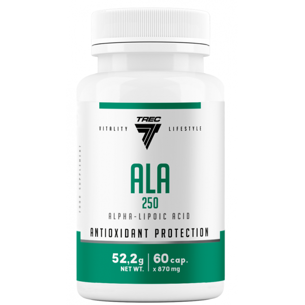 Альфа-липоевая кислота, Trec Nutrition, ALA 250 - 60 капс
