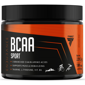 Амінокислоти ВСАА + Таурін + Тирозін, Trec Nutrition, BCAA Sport - 180 капс