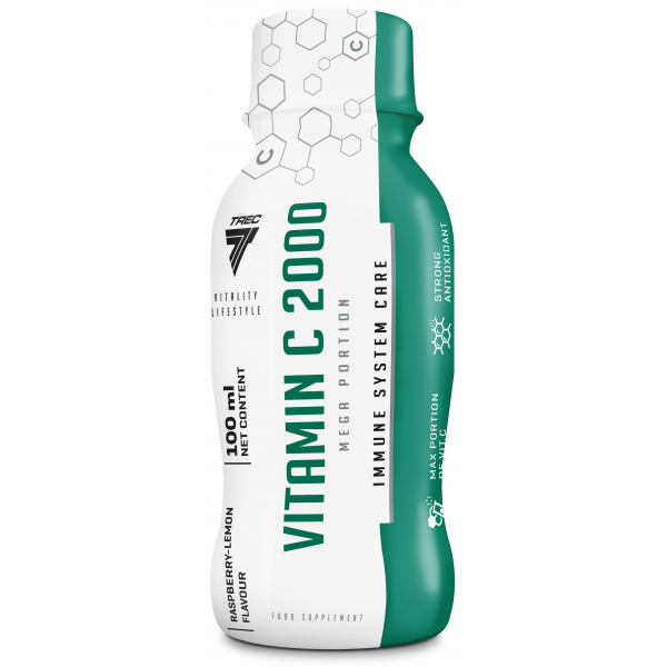 Вітамін С, Trec Nutrition, Vitamin C 2000 Shot - 100 мл - малина-лимон 