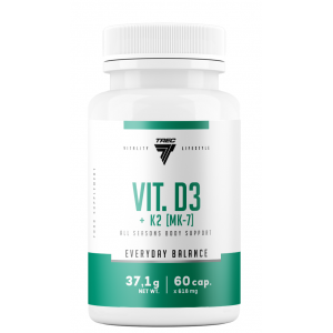 Витамин Д3 + К2, Trec Nutrition, Vit.D3 + K2 (MK-7) - 60 капс
