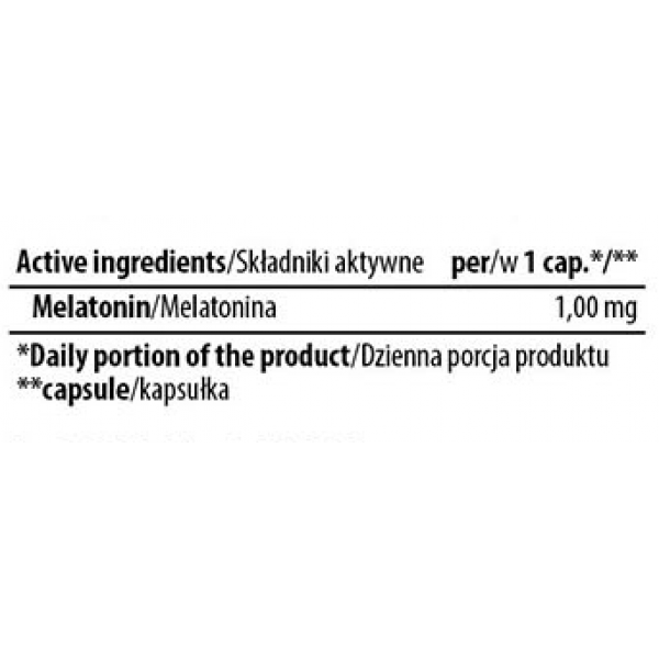 Мелатонін 1 мг, Trec Nutrition, Melatonin  - 90 капс