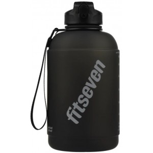  Бутылка для воды, UZspace, The King с трубочкой 6069 - 2,3 л (черная матовая)
