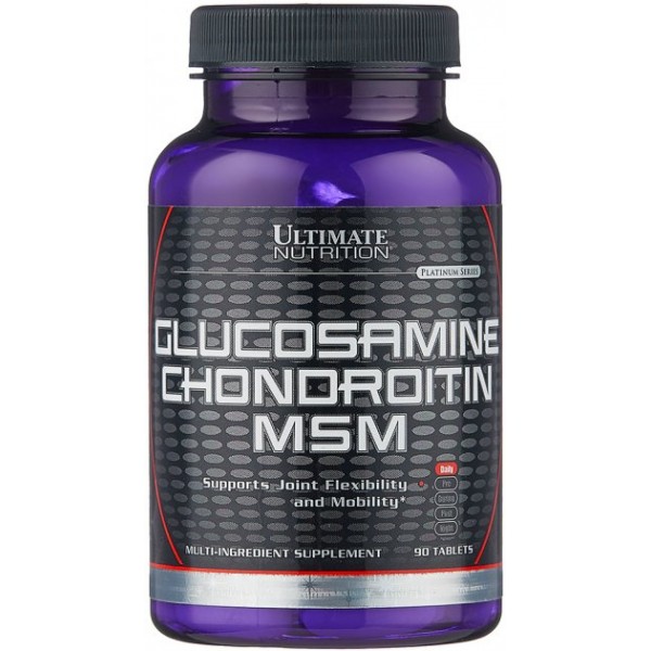 Глюкозамин Хондроитин МСМ, Ultimate Nutrition, Glucosamine Chondroitin MSM - 90 таб