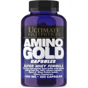 Комплексные аминокислоты, Ultimate Nutrition, Amino Gold Formula 1000 мг - 250 капс