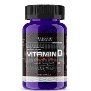 Вітамін Д3, Ultimate Nutrition, Vitamin D - 60 гель капс