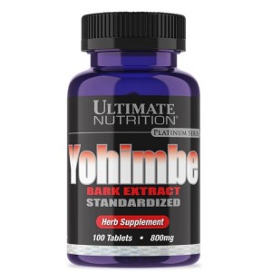 Экстракт коры йохимбе (йохимбин), Ultimate Nutrition, Yohimbe Bark Extract - 100 таб