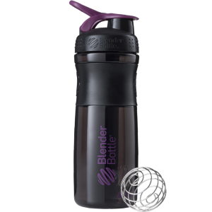 Шейкер Blender Bottle, SportMixer з кулькою 820 мл Black/Plum