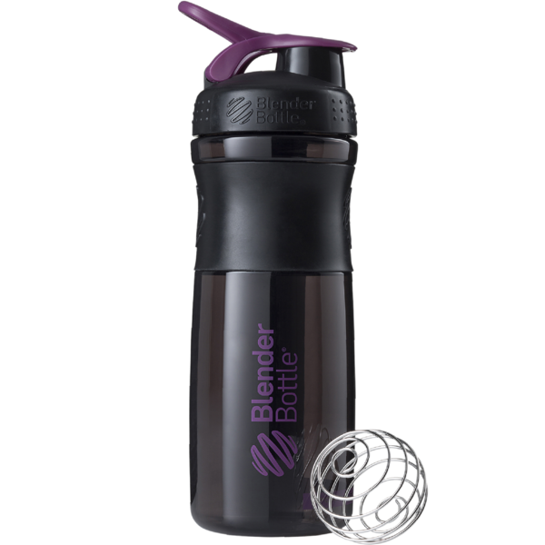 Шейкер Blender Bottle, SportMixer с шариком 820 мл Black/Plum