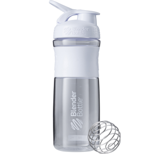 Шейкер Blender Bottle, SportMixer з кулькою 820 ml White