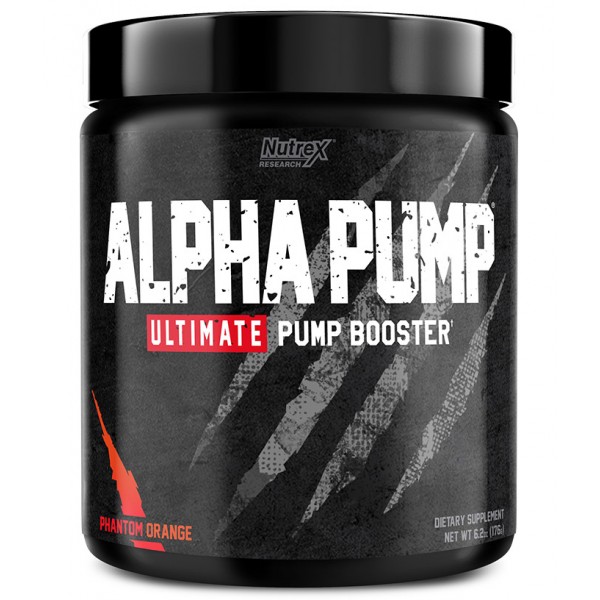 Предтрен без кофеїну для пампу, Nutrex Research, Alpha Pump - 176 г