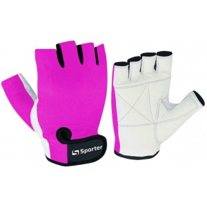 Перчатки Women, SporterGYM, MFG-208.4 C - Белые/Розовые