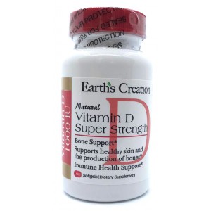 Витамин Д3, Earths Creation, Vitamin D 1000 МЕ - 100 гель капс
