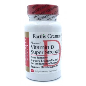 Витамин Д3, Earths Creation, Vitamin D 2000 МЕ - 100 гель капс
