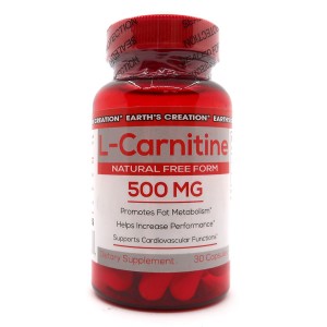 Л-карнітин, Earths Creation, L Carnitine 500 мг - 30 капс