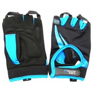 Перчатки для фитнеса SporterGYM - Черные/Синие
