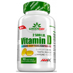Витамин Д3, Amix, GreenDay Vitamin D3 2500 МЕ - 90 гель капс