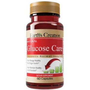 Препарат для знижения уровня глкюкозы в крови (Хром Пиколинат), Earths Creation, Glucose Care - 60 капс