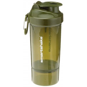 Шейкер з контейнером, SmartShake, Original2GO One 800мл - army green