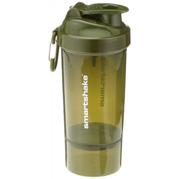 Шейкер з контейнером, SmartShake, Original2GO One 800мл - army green