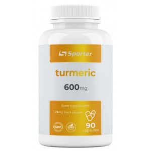 Куркумин органический, Sporter, Organic Turmeric 600 мг - 90 капс